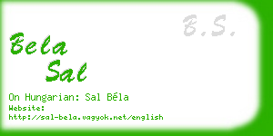 bela sal business card